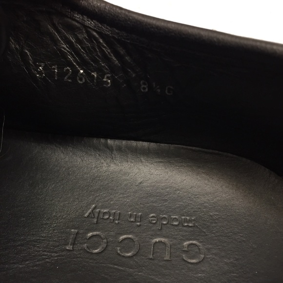 Gucci Low Top Leather Sneaker in Black Size 8.5 G - Picture 6 of 8